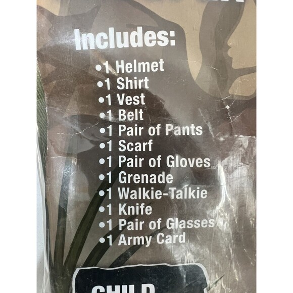Spooktacular Creations Kids Camo Trooper Costume Helmet Shirt Vest Size Med - Picture 3 of 3